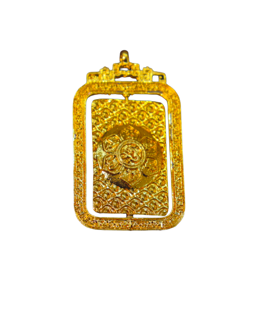 Gold-Colored Panchadhatu Buddhist Amulet Pendant