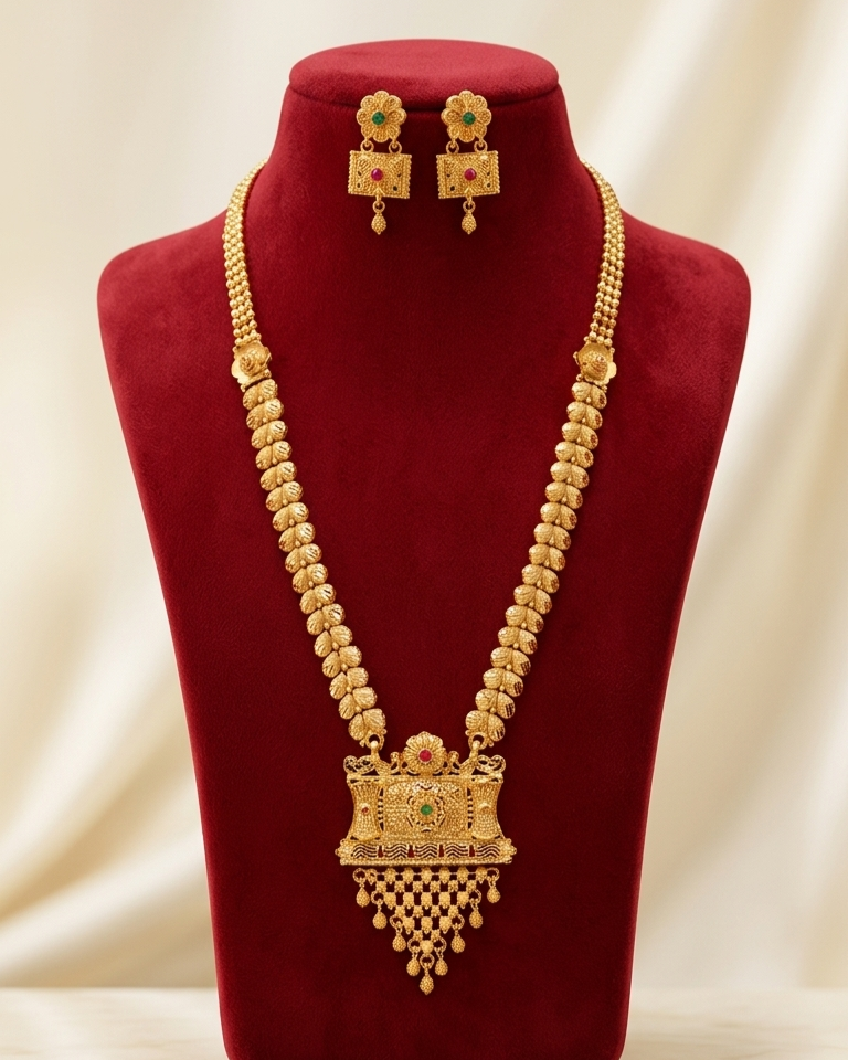 Royal Heritage Temple Pendant Necklace Set
