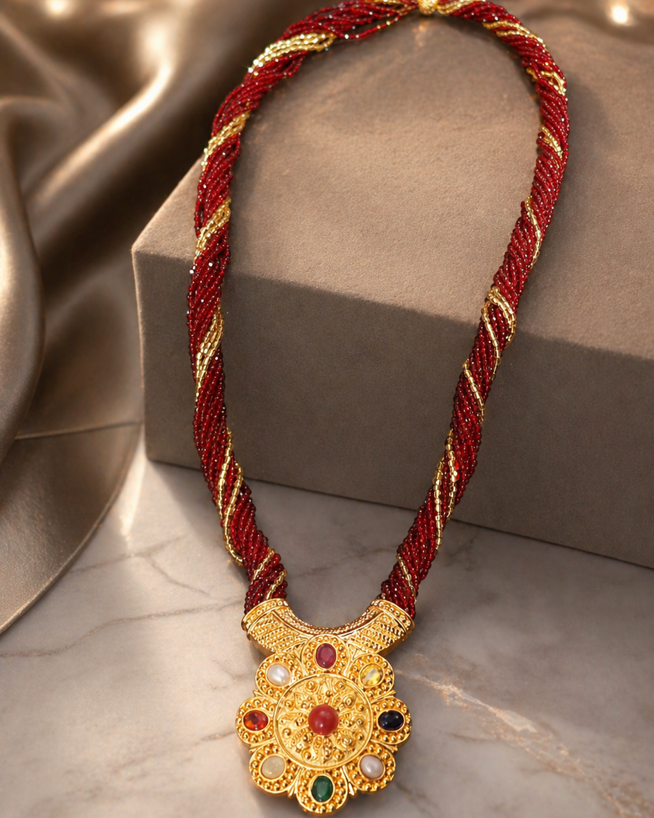 Maharani Navratna Statement Necklace
